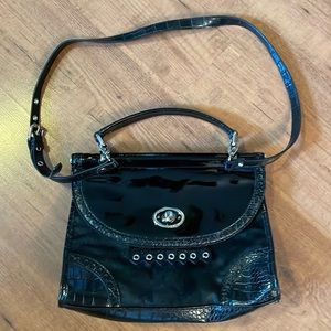 Nine West black patent leather purse.